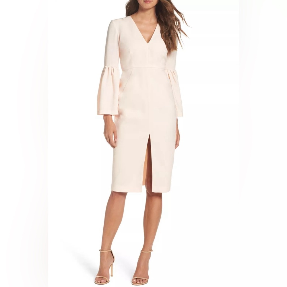 Jill Stuart Blush Pink Statement Sleeves Career Dress